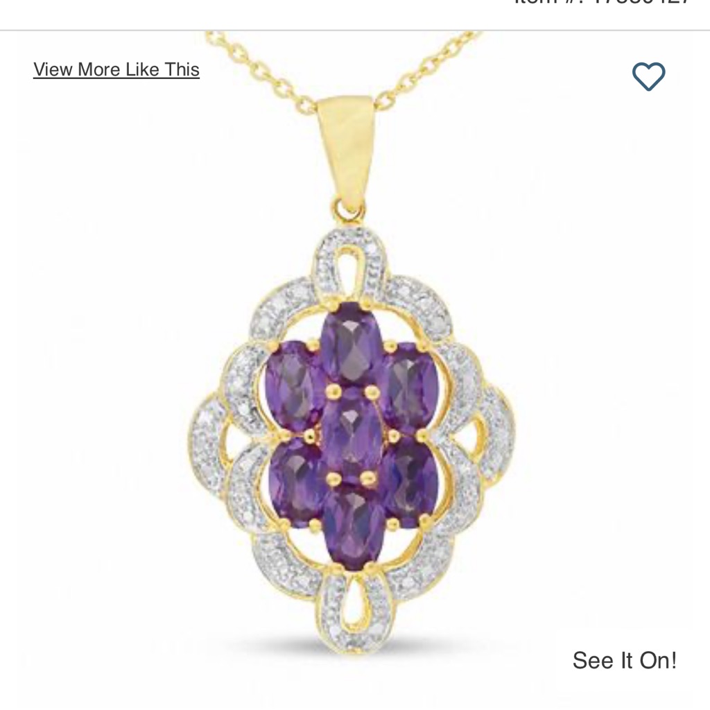 Created Alexandrite Cluster Pendant In 18k Gold Over Sterling Silver